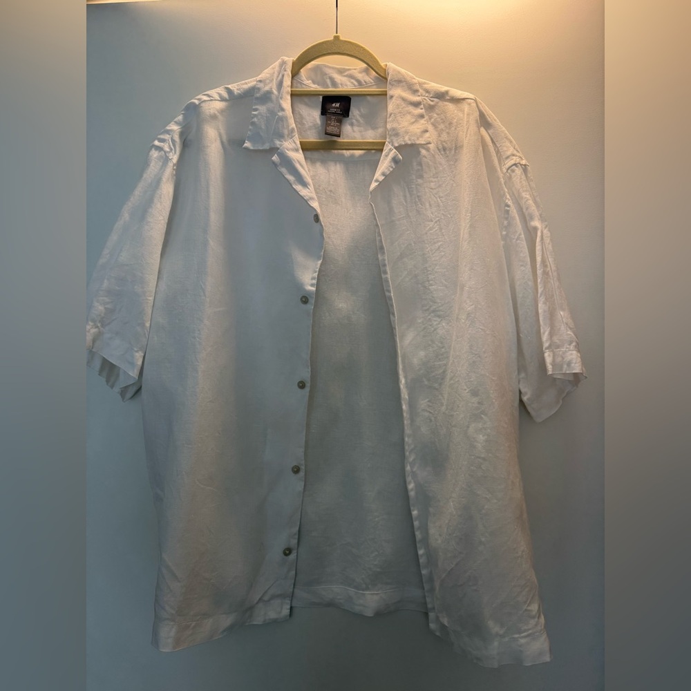 H&M White Linen Shirt